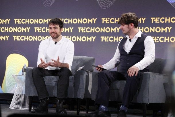 asana's tweet photo. How can technology solve problems that have plagued humankind for ages? "We need an ethical and global mindset" says Asana cofounder @rosenstein. Watch the full fireside chat with @joshconstine in this video from last week's #techonomy18 @techonomy https://t.co/e3YPoUWUAe https://t.co/49E4N2WQbF