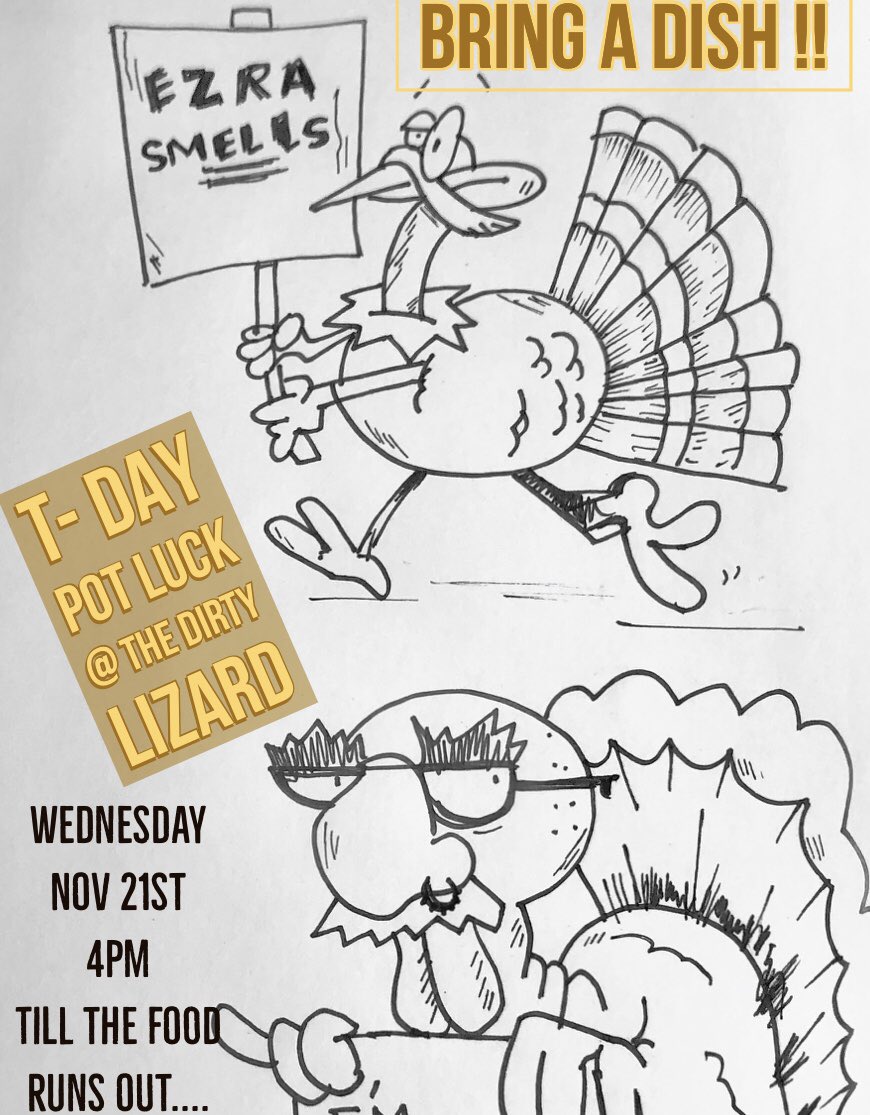 iguanakelleys's tweet photo. Pre-Thanksgiving Pot Luck! Wednesday 4pm. Iggy’s bringing pumpkin pie and homemade cream of corn. What are bringing?
#iggysLB https://t.co/WkrGbQruHp