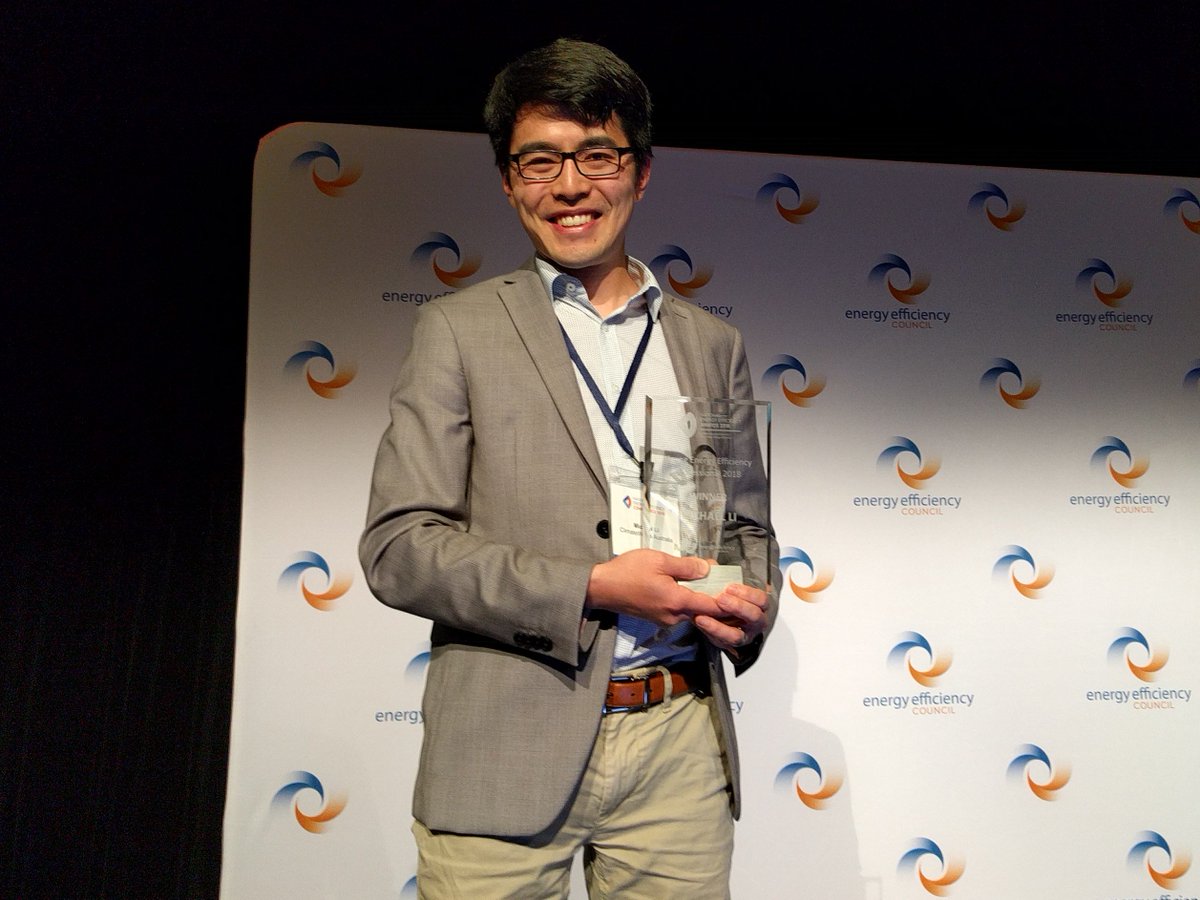 ClimateworksCtr's tweet photo. A big congratulations to our very own Michael Li on taking home the "Young Energy Efficiency Professional 2018" award at the National @EECouncil Awards! #GoMichael #ClimateWorksAus #netzero @MonashMSDI https://t.co/i5Na5tlUfh
