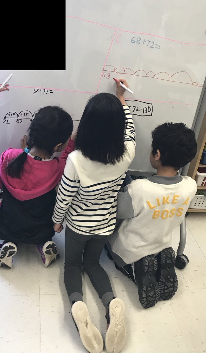 We are working on our student goals! Group 1: We are using number lines to apply our knowledge of property of zero to solve a word problem