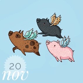 today_show's tweet photo. November 20th, Today is National Absurdity Day! How do you celebrate today? #TodayIs #CelebrateEveryDay #NationalAbsurdityDay #Absurdity #AbsurdityAndBeauty #Absurd #Absurdism #Tuesday #Absurdist #Absurdo #AbsurdLife #Pigs #PigsOfInstagram #Pigs #Piglet #Piggy #Pigstagram #Flying https://t.co/bXP9sXc6Hg
