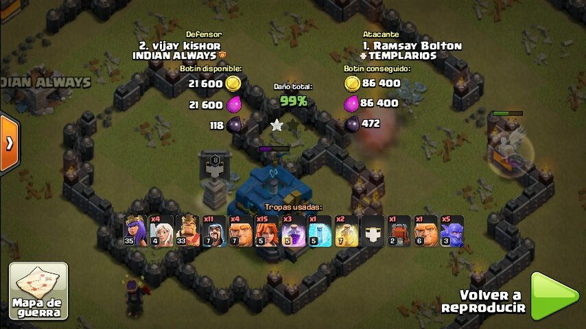 MaB96619728's tweet photo. Segunda vez en mi vida que me pasa esto, 1 estrella con 99%....@shioNwu @Ikki_CR @ZolokOficial @ClashofClansESC @OmaR_Alejanndro @CWC_ARGENTINA @MarielZ2010 @NidoDeBrujas https://t.co/t0iN3dwg5S