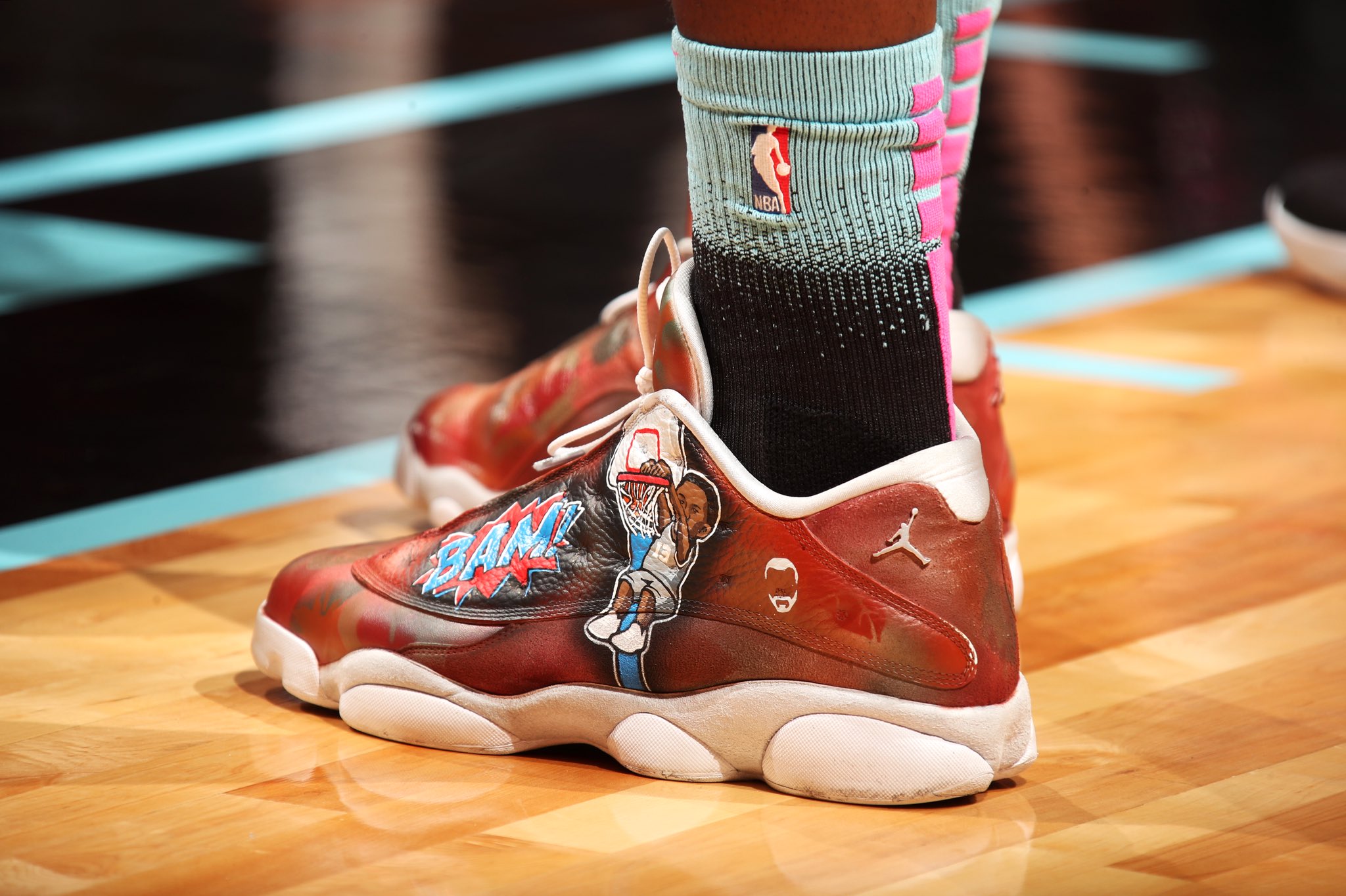 B/R Kicks on X: .@Bam1of1 wearing custom “Thanksgiving” Air