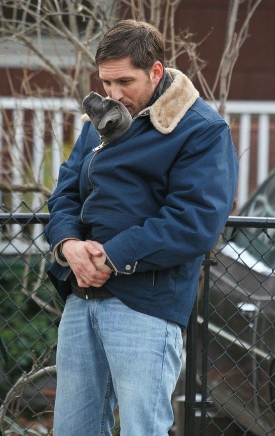 kyIerayner's tweet image. i’m so glad that i keep finding “new” photos of this movie because, no matter how bad my day gets, there’s somewhere out there a photo of tom hardy holding a puppy that i haven’t seen yet so i have to keep going, and i think that’s beautiful