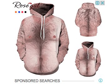 rubygrennan's tweet image. wow. just wow. 

I was going to write some snarky comment about the back hair and chest hair hoodie ad that I saw today - but can't. speechless.