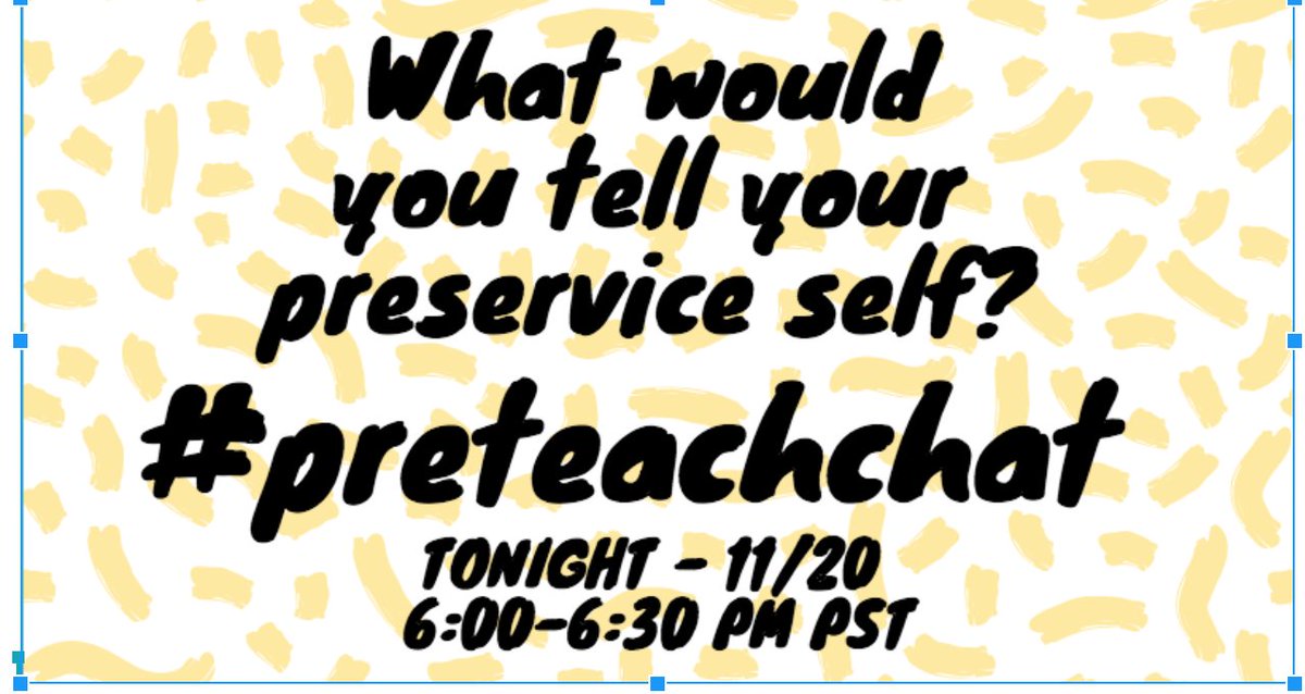 ZShahbodaghloo's tweet photo. Happening now - Question 1 about to launch! #preteachchat https://t.co/puBD7cL6VZ
