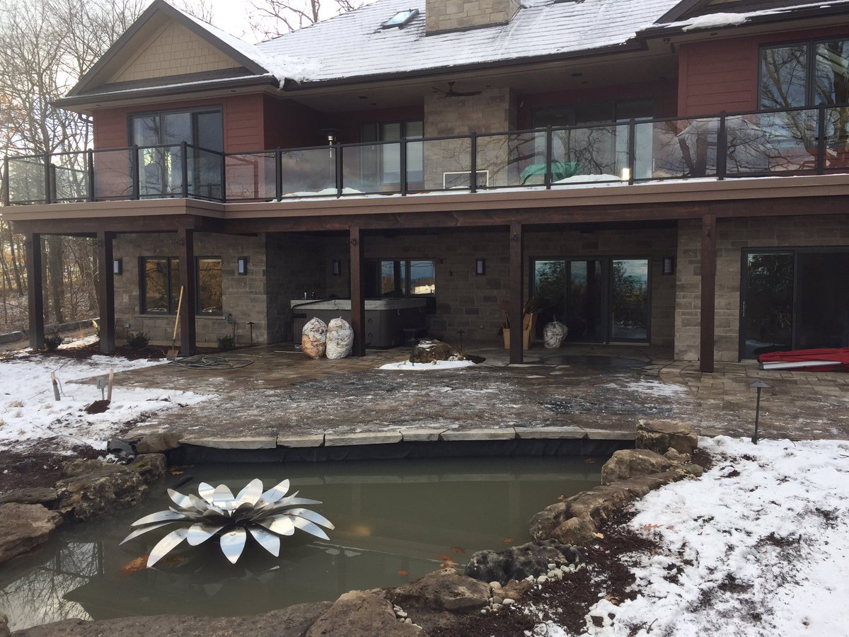 SteelCityPalms's tweet photo. We’re always so fortunate to be part of amazing projects...there were so many wow factors incorporated into this one. Today we were thrilled to introduce our latest custom creation to our clients - the #steellotus! #landscapedesign #reflectionpond  #steelart https://t.co/01J1CCon0W