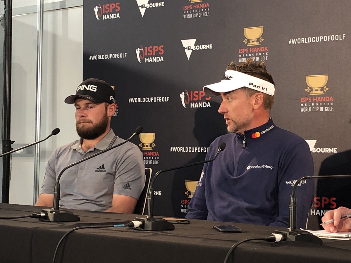 GolfAust's tweet image. You wouldn’t expect anything less when team golf comes around but @IanJamesPoulter is locked in for this week’s @WorldCupofGolf alongside @TyrrellHatton! #TeamENG #WorldCupofGolf