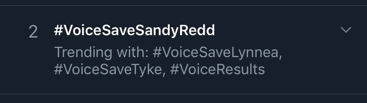 jordanjwoodson's tweet photo. How does #VoiceSaveSandyRedd trend #2 on Twitter but she still goes home? #TheVoice https://t.co/ZEOJQa2ot1