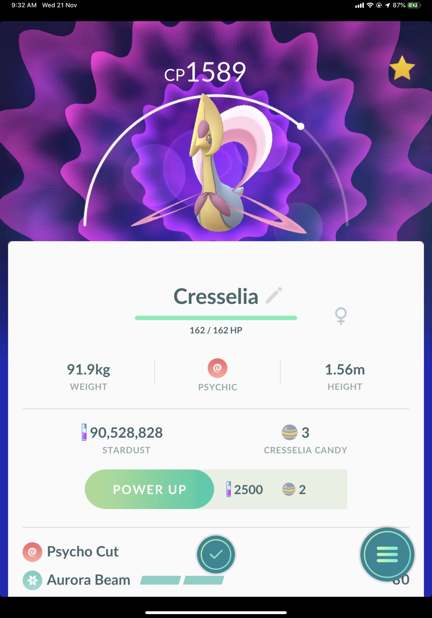 BrandonTan91 on Twitter: "Done with the Legendary raid boss, Cresselia, for this month 😅 Did under 200 raids as I was focused on grinding more than raisin 😜 Daily 1301