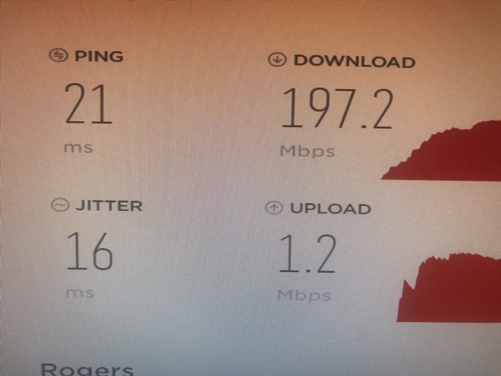 JamesGarrod7's tweet photo. I pay for 500 download speed and 20 upload speed with @RogersHelps here’s what they have provided me for the past month and a half! Great service highly recommend! 

(RT) if you LOVE @RogersHelps https://t.co/YjXCcQZOnt