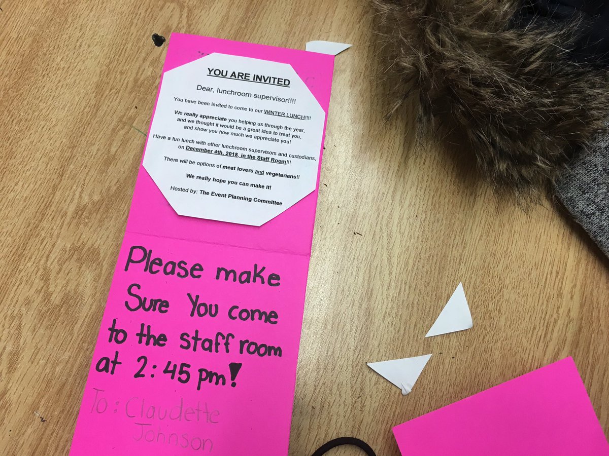 MrsGupta_Grade7's tweet photo. Counting On You workshop -The Event Planning Committee in action @McCr_MS organizing an event Winter Lunch for lunch supervisors and custodial staff. What a great idea to thank them all for keeping our schools safe and clean 👊🏼👍@ClimatePeel @COY_Peel #PeelEML #peel21st https://t.co/8DnTgRXoY7