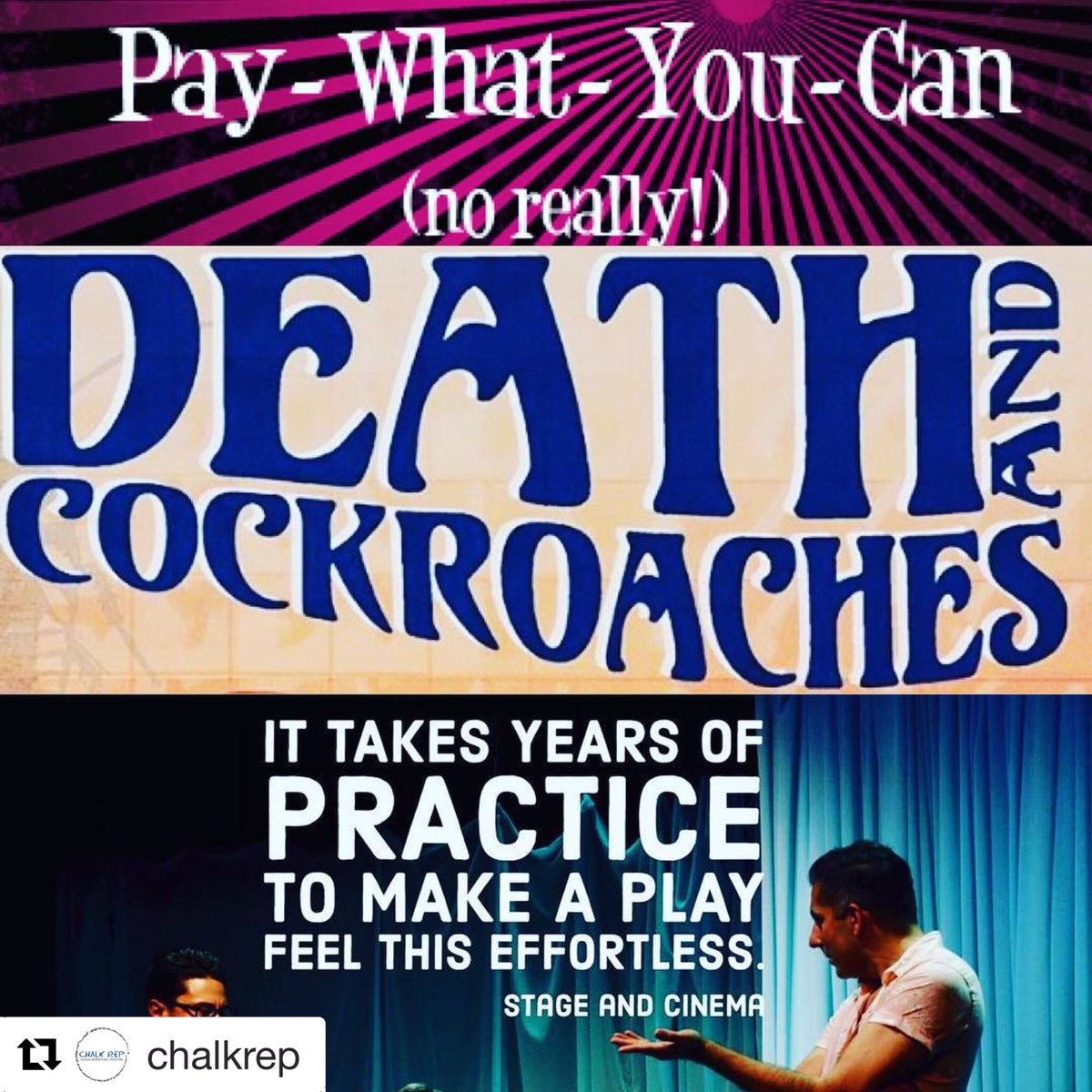 Chalkrep's tweet image. We’re doing a #paywhatyoucan night this Sat 11/24! Come on down to @AVThtr for the 8pm show! #lgbtq #wallofdicks @LooLoolicious #DeathandCockroaches