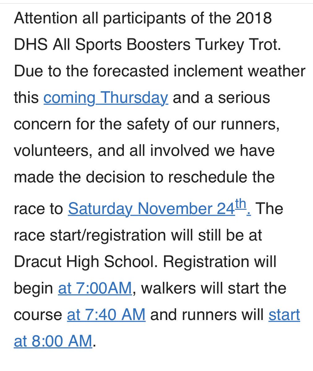 DHSsportsboost's tweet photo. Please share @dracutmiddies @DRACUTBASEBALL @DracutCheer @bgilman66  we wish you a Happy Thanksgiving and hope to see you Saturday morning at DHS. https://t.co/6VJubFo1pJ