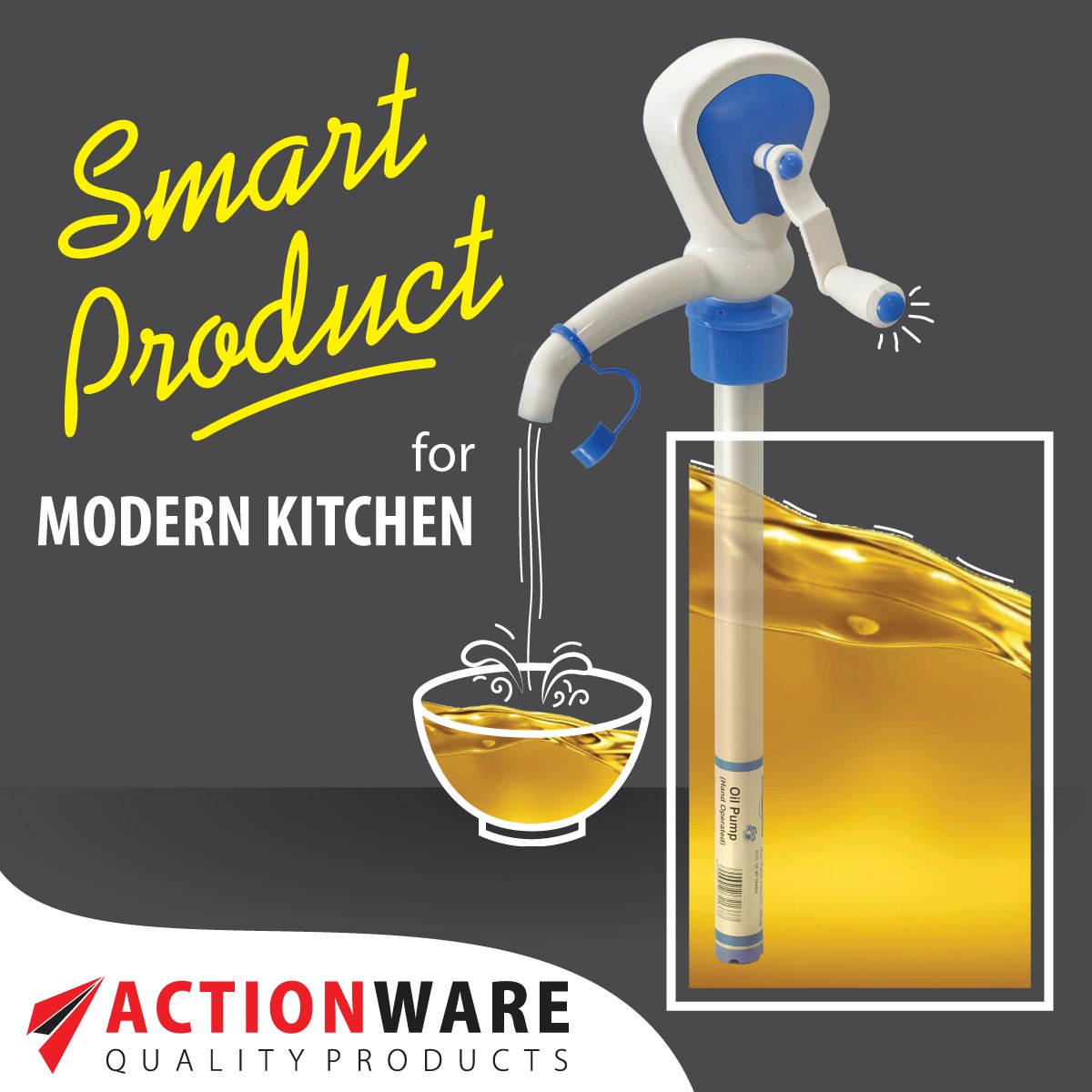 ActionKitchen's tweet image. Make your kitchen modern using Actionware Smart Products : Actionware Oil Pump