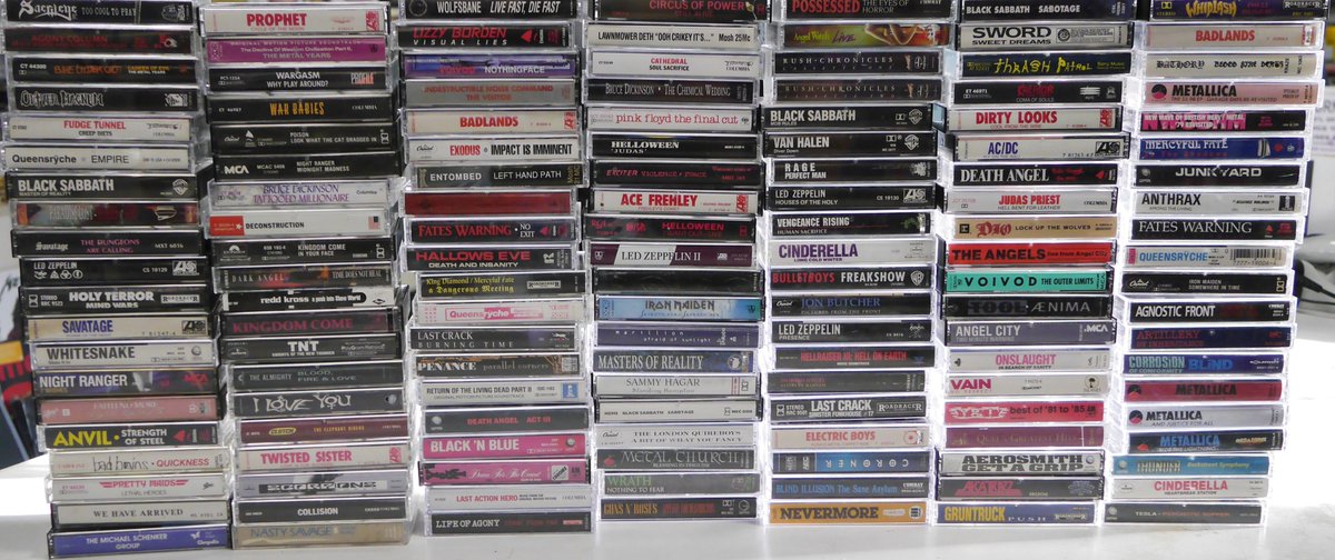SoundExchangeFL's tweet photo. Loads of metal and hard rock tapes now out for sale at the Pinellas store https://t.co/aE9VSN9cpB