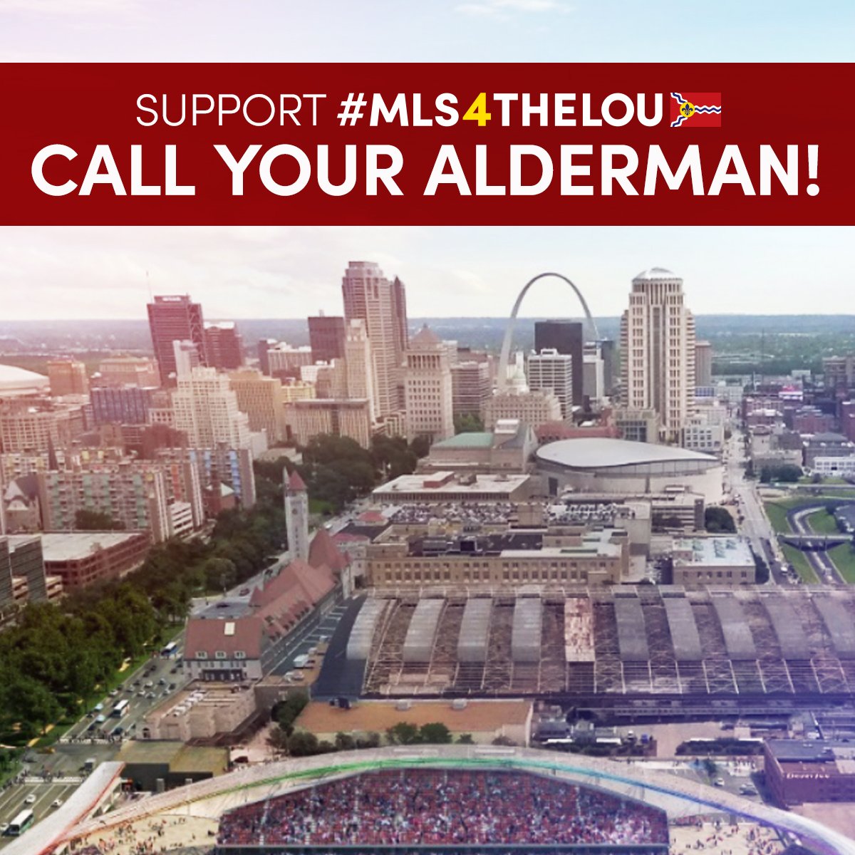 Big news! To make a new MLS stadium and team a reality, a Resolution has been filed to gain the Board of Aldermen’s official support – and you can help! Call your local Alderman to express YOUR support for the Resolution: bit.ly/2DOCSAV