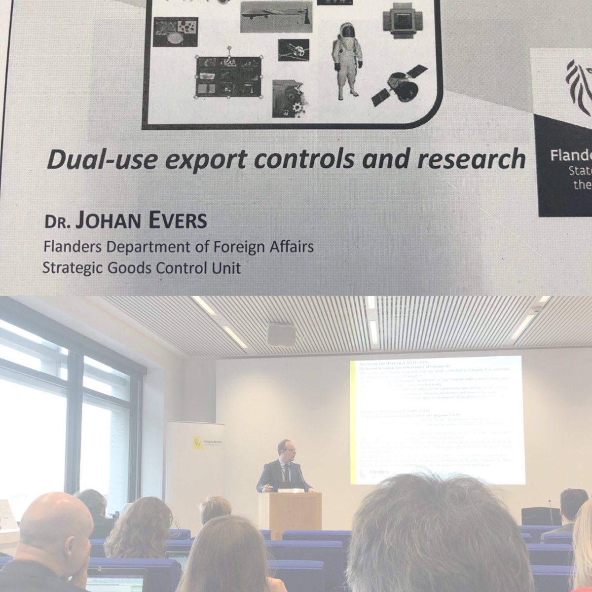 .⁦@johanevers⁩ setting the scene for the impact of #ExportControls on #research & #university at the #FDFA session on #academia & #DualUse ! #tradeControls #Sanctions ⁦@WTControls⁩