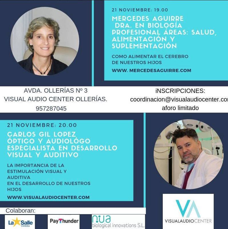 📣¡Ey ey ey!📣
👉Os esperamos esta tarde a partir de las 7 de en nuestro centro de Ollerías donde  Mercedes Aguirre, doctora en biología y Carlos Gil nuestro director clínico,  nos ofrecerán una interesante charla de cuidados para la salud visual de nuestros hijos. 🤓