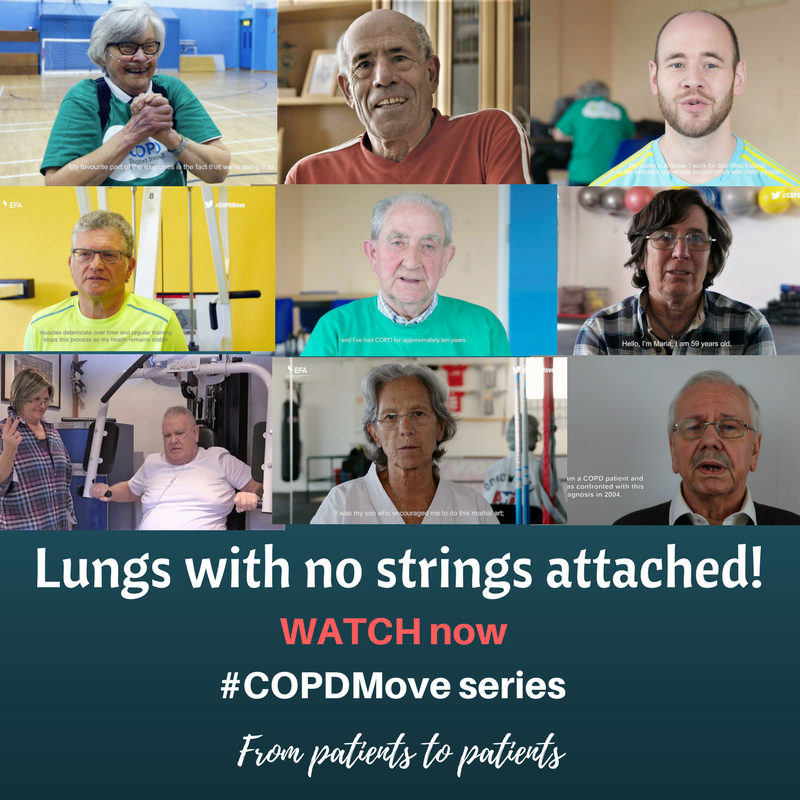 EFA_Patients's tweet photo. TODAY is #WorldCOPDDay and we encourage people with #COPD to walk, swim, or play harmonica to improve their #lung function. A daily physical activity will help you live better with COPD. Watch our #COPDMove patient testimonials here: https://t.co/g1p59P17tc @GOLD_COPD @EU_Health https://t.co/E5FIbFvkYz