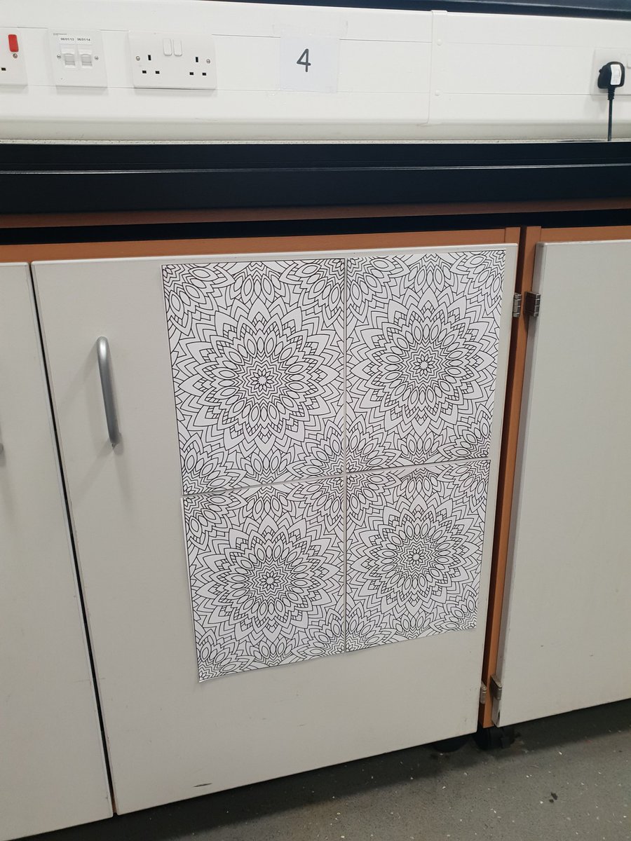 Feeling the stress or just need a wee break?  'Brain Break' areas in S39 for anyone who needs it.  Colouring inside the lines not required.  Quiet space to relax and help make my classroom prettier. #mentalhealth #mindulcolouring <a href="/DHSMentalHealth/">DHS Mental Health Ambassadors</a>
