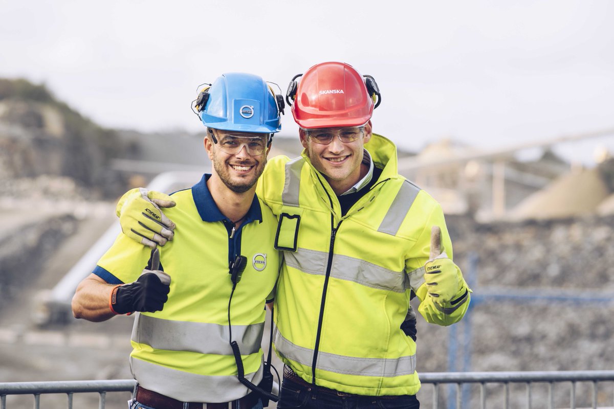 Idag presenteras resultaten efter 10 veckor test av Electric site – världens första utsläppsfria bergtäkt tillsammans med <a href="/VolvoGroupSE/">Volvo Group Sverige</a> - skanska.se/om-skanska/ska… #electricsite