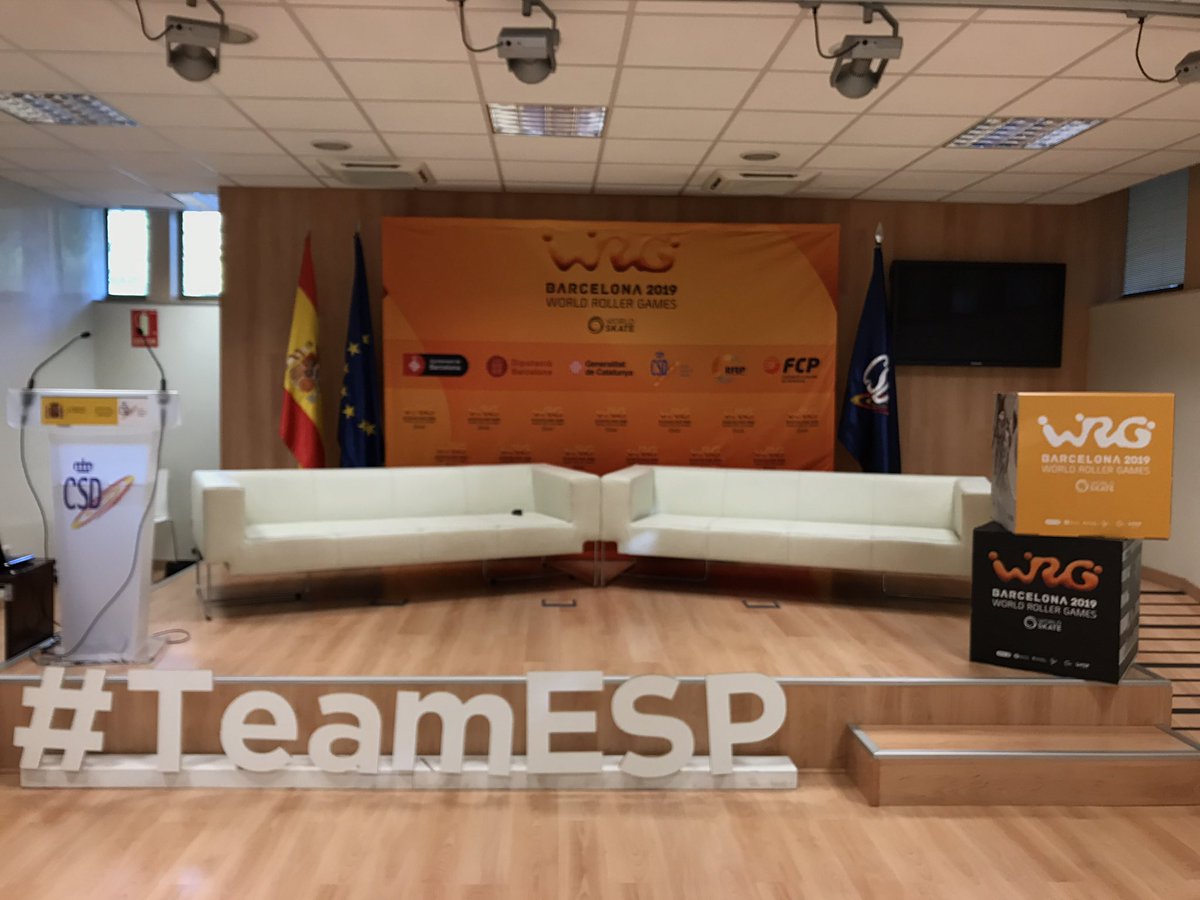 FedPatinaje's tweet photo. #WRG2019 | Todo listo en la Sala Samaranch del @deportegob para la presentación de los @wrgbarcelona https://t.co/qH7ApQImrL