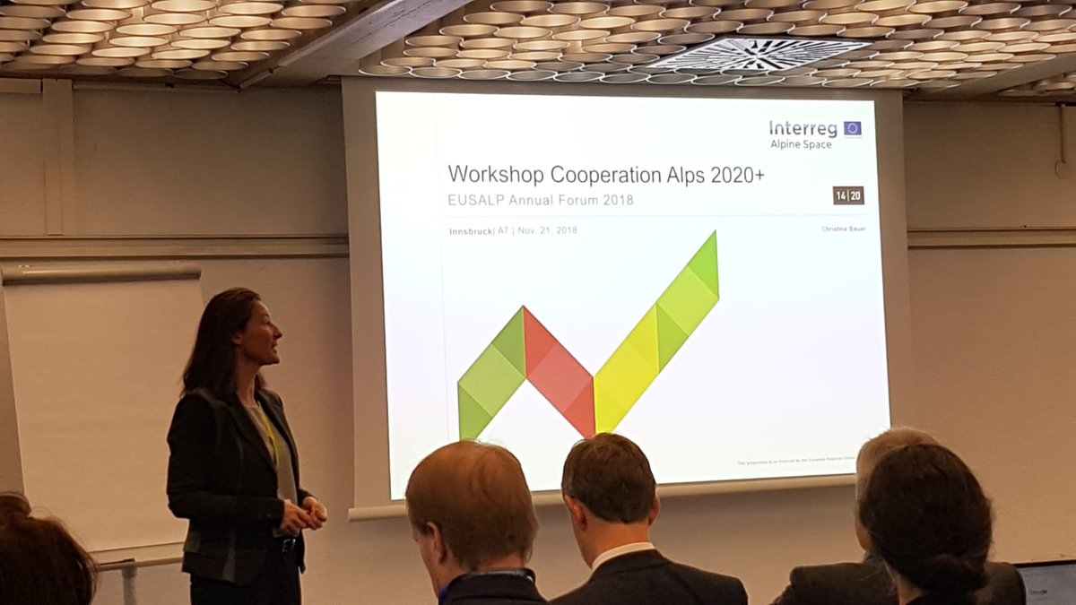 EUAlpineSpace's tweet photo. Christina Bauer, head of the @EUAlpineSpace managing authority, accounting on the outcomes of #Cooperation #Alps 2020+. Bringing together different programmes is essential to shape the future of cooperation in the area! 
@Eusalp #Forum
#shapingfuturetogether #MadewithAlpineSpace https://t.co/prSaLk4Xcl