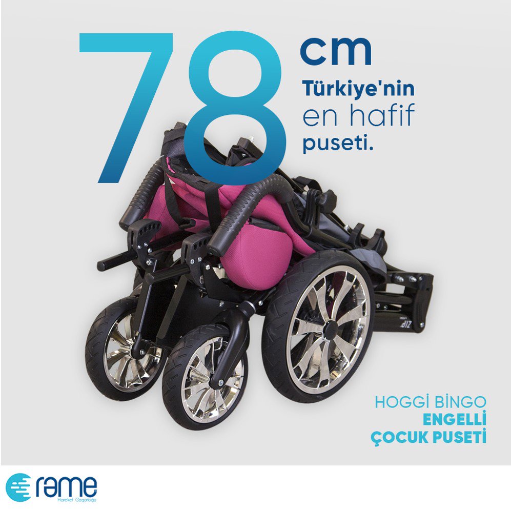 HOGGİ BİNGO Engelli Çocuk Puseti, alüminyum ve katlanabilir şasesi sayesinde taşıma ve bagaj kolaylığı sağlar.

#rame #rameworld #hareketözgürlüğü #engellerikaldır