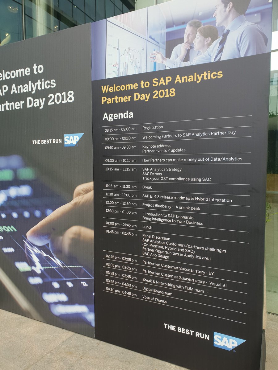 karthik227's tweet photo. Welcome SAP Analytics partners to the event #SAPAnalyticsPartnerday https://t.co/Y07akFmVSb