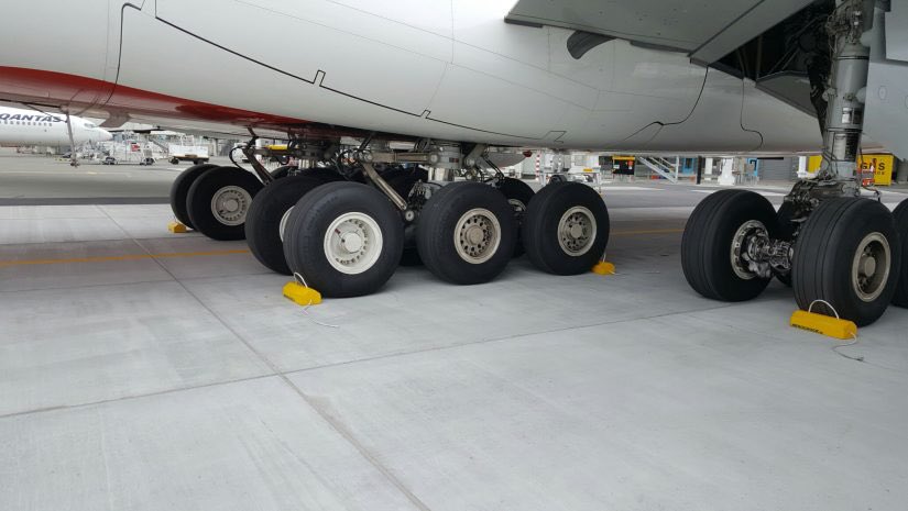 club_cabin's tweet photo. #chocks are wedges of sturdy material placed closely against a aircraft wheels to prevent accidental movement. Chocks are placed for safety in addition/instead to setting the brakes #cabincrew #cabincrewclub #cabincrewtraining #cabincrewlife #calzos #aircraft #TCP #airport #crew https://t.co/CanBMp5CS7