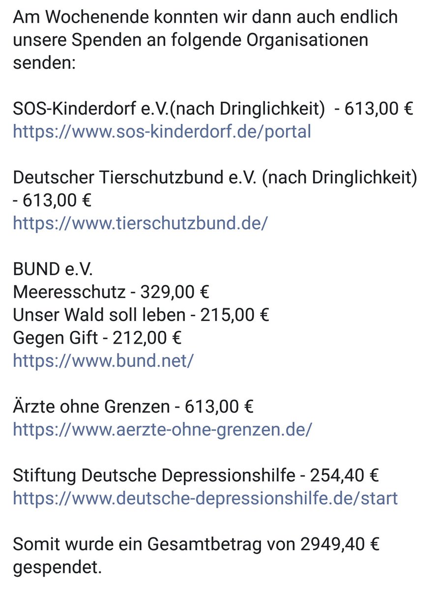 ArmyAllied's tweet photo. 🇩🇪 Am Wochenende konnten wir dann auch endlich unsere Spenden an folgende Organisationen senden:

Vielen Dank an alle Spender! 💜

🇺🇸 At the weekend we were finally able to send our donations to the following organizations:

Thanks to all donors! 💜 https://t.co/sxiEFpvGHp