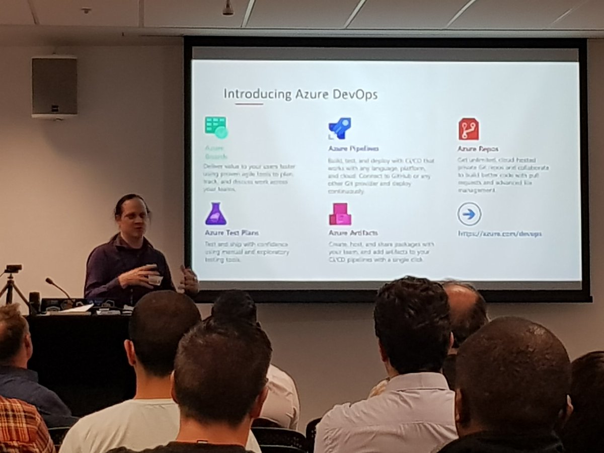 nickwestbrook's tweet photo. Hosting the last Auckland Microsoft Cloud and Infrastructure user group for the year tonight with @neop26 and @dscottraynsford covering the goodness of #Azure #DevOps https://t.co/SDBiHdjaWK