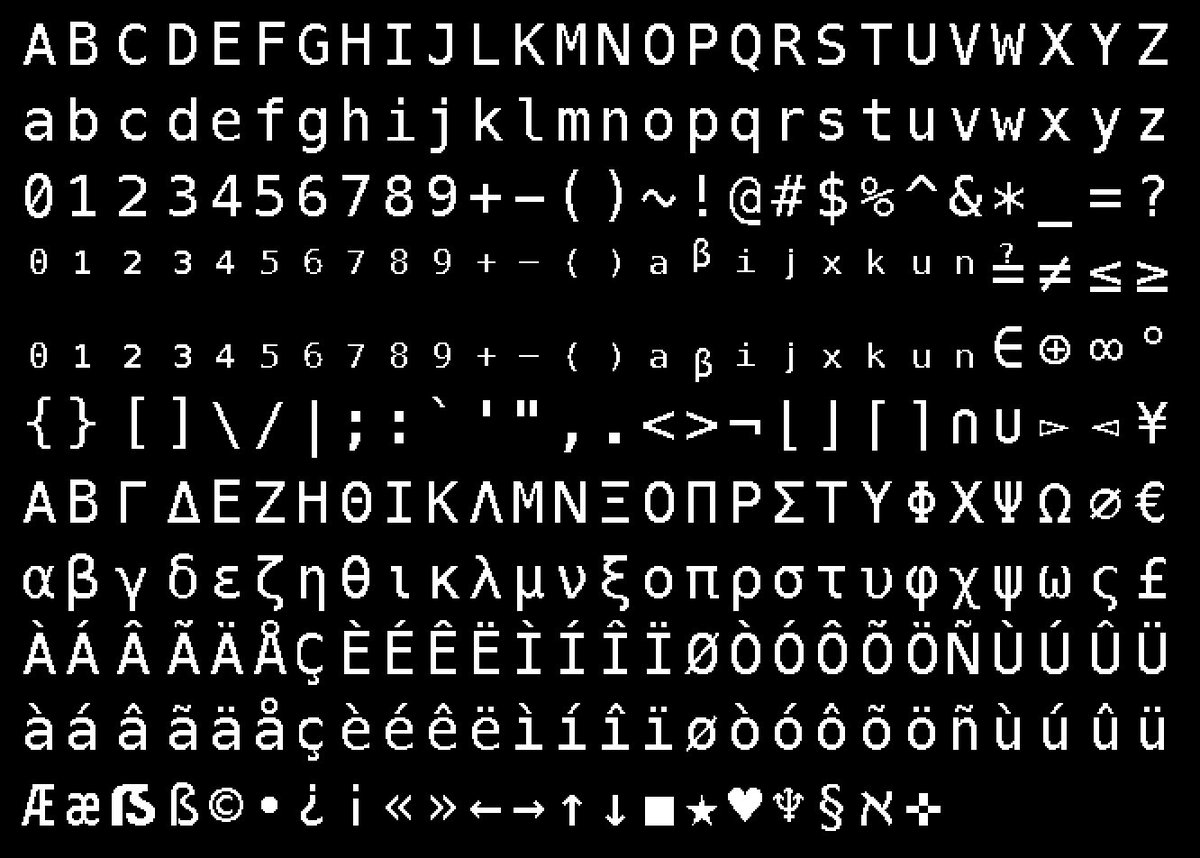 Morgan Mcguire This Is The Set Of Characters In My New Fantasy Console S Font Sheet I D Love To Have Full Unicode But Can T Make Artists Draw More Than 300 Characters