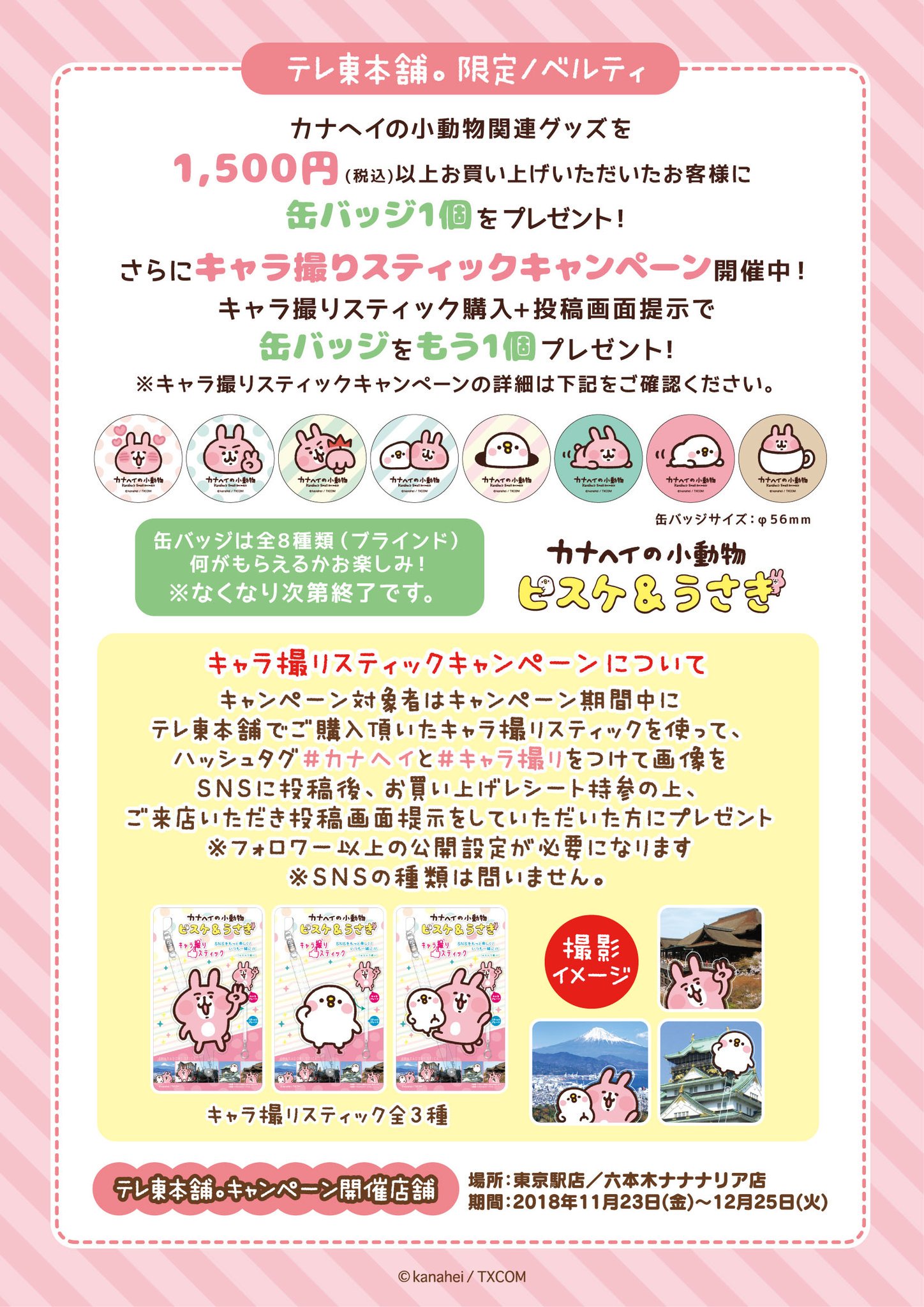 店舗良い テレ東本舗 カナヘイ 限定 セット 缶バッジ バッジ Www Marinemastertrailers Com