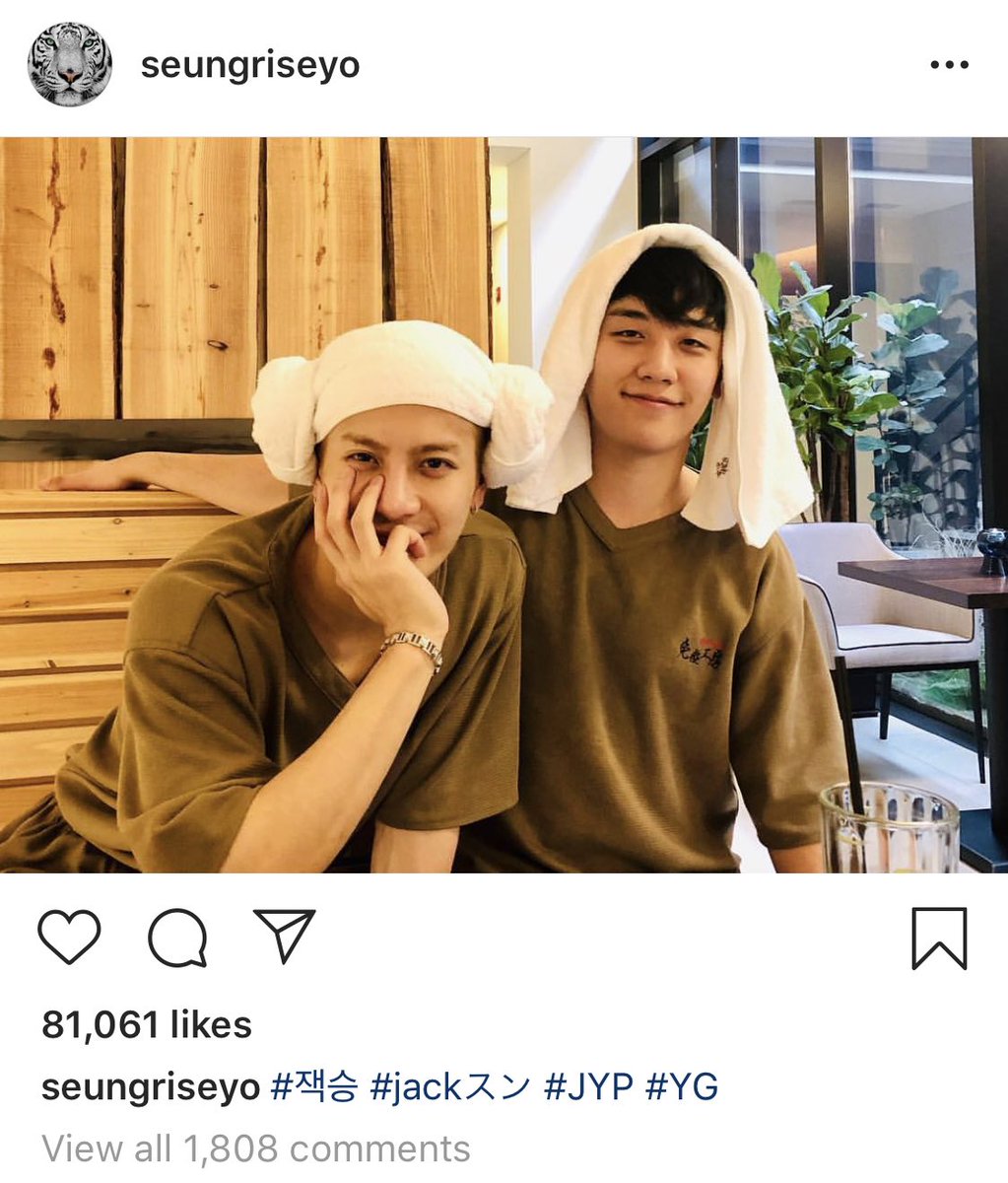 JacksonWGlobal's tweet photo. [INSTA] 181121 #JWGTRANS 

seungriseyo: #JackSeung #JackSun #JYP #YG

#JacksonWang #王嘉尔 #잭슨 #GOT7 @JacksonWang852 @GOT7Official https://t.co/gApaj6eiw7