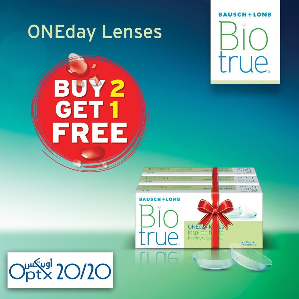 SaharaCentre's tweet photo. Buy 2 Get 1 FREE on BioTrue Contact Lenses! Promo valid until December 5. Terms & Conditions apply.
#Optx2020 @optx2020uae https://t.co/rqexiQJXNb