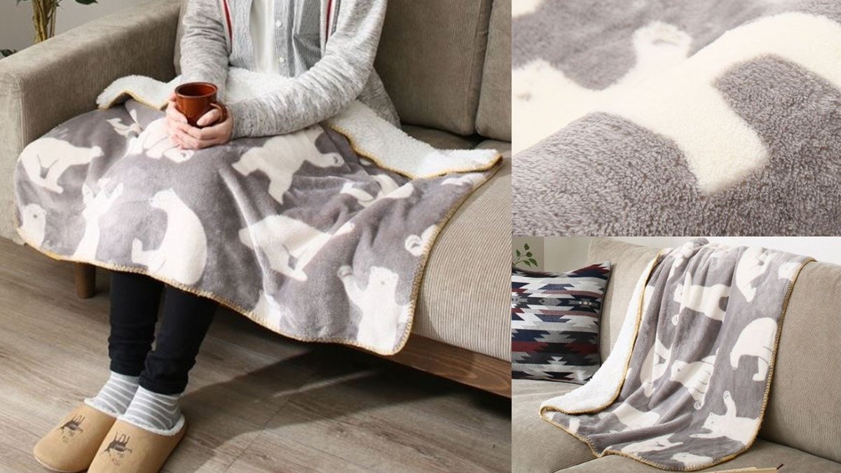 冬のあったか必需品🐻💕／ ふかふかで触り心地の抜群のひざ掛けが