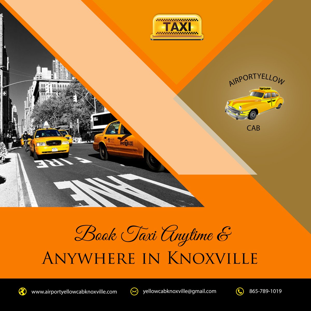 Get the assistance of local taxi booking services anytime and anywhere in Knoxville to enjoy your journey at your favorite place with family or friends. If you want the best deal in taxi service in Knoxville, visit airportyellowcabknoxville.com and book now.