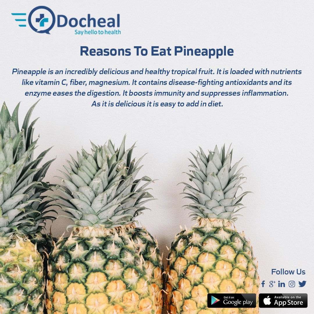 dochealhealth's tweet photo. #Pineapple.
For voice clip visit https://t.co/jSwvfNTbtp
https://t.co/LoAWYaS8Rg
#Docheal #Dochealapp #healthcare #healthcaretip #follow #chandigarh #mohali
#pineapple #summer #fruit #instagood #love #picoftheday #food #healthy #strawberry #art #tropical #healthyfood https://t.co/90y6GDdFoZ