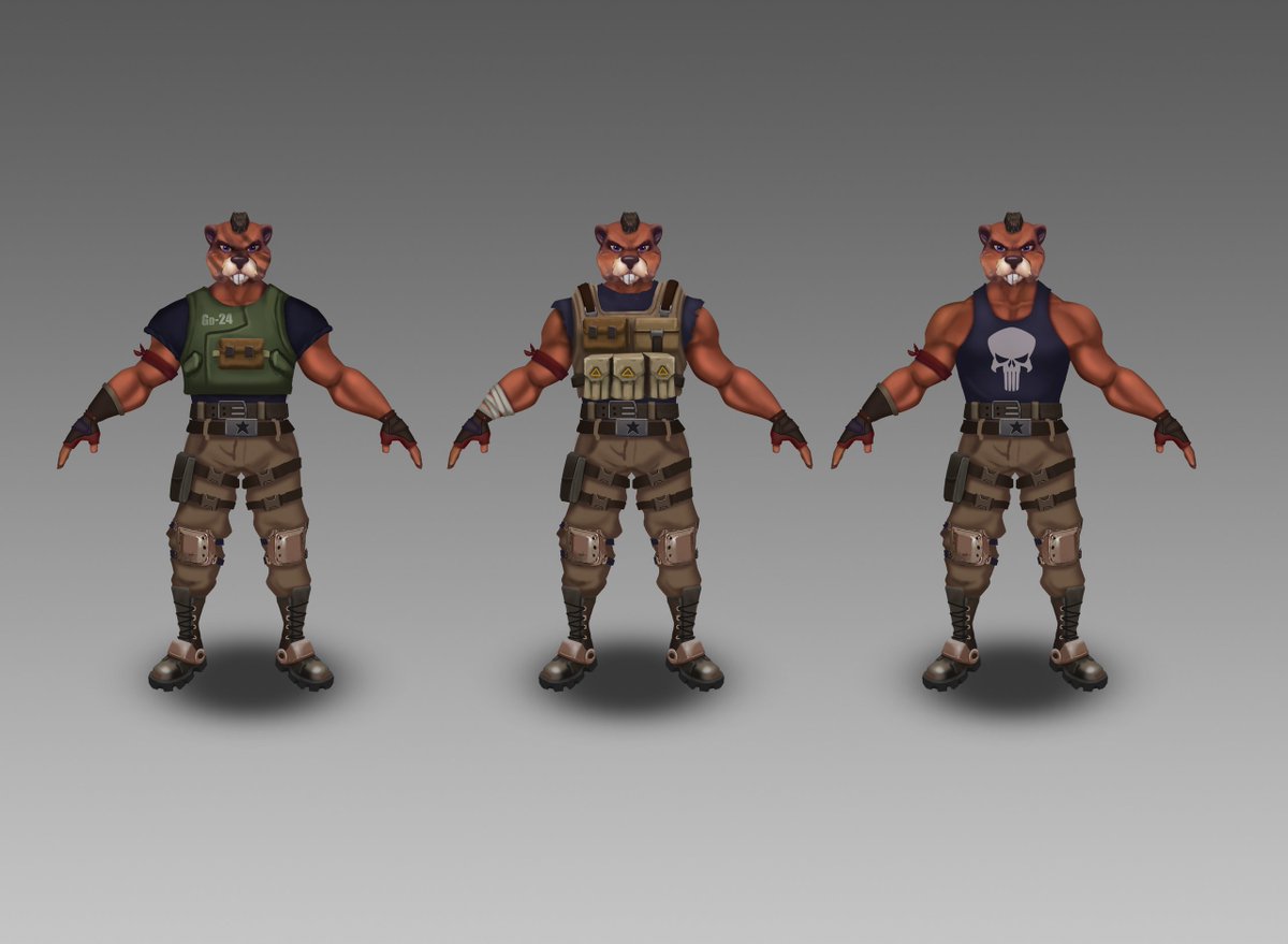 GameGatorStudio's tweet photo. The fourth character is a beaver!) 

The barbarian class. In fact it is a tank. Very powerful and thick-skinned. 

#FurFury #FurFuryGame #gamedev #indie #tetralab #tetralabgames #indiedev #gamedeveloper #UE4 #UnrealEngine4 #Raccoongames #WhiteNights #gameplan #screenshotsaturday https://t.co/chJopjI3h2
