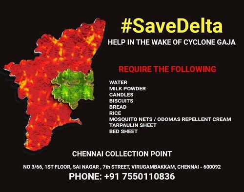 SSelvaragu's tweet photo. #SaveDelta
Collection centre and numbers.. 
Pls do the needful.. #istandwithdelta #GajaCyclone https://t.co/PLpiqPwDvO