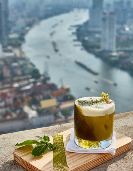 lebuaHotels's tweet photo. The view from up top is just as good as the bottom of the glass of "Hot Green", the perfect cocktail if you want to try herbal and soft seaweed flavor with wasabi which will warm your mouth!
#lebua #distilbar #cocktail #newcocktail https://t.co/NxfkHB3qdj