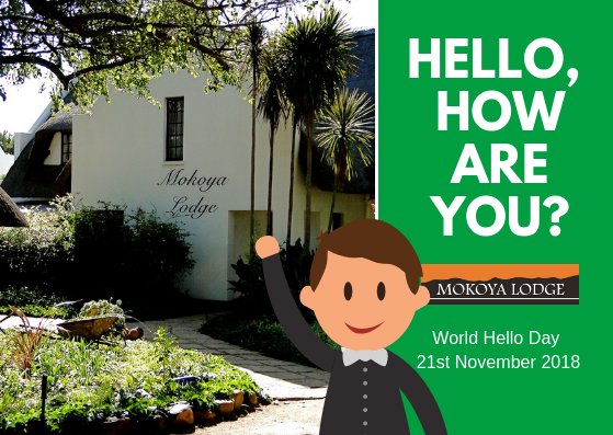 MokoyaLodge's tweet photo. Spreading the love - One Hello at a time #MokoyaLodge #WorldHelloDay https://t.co/pNNGqLlHCJ