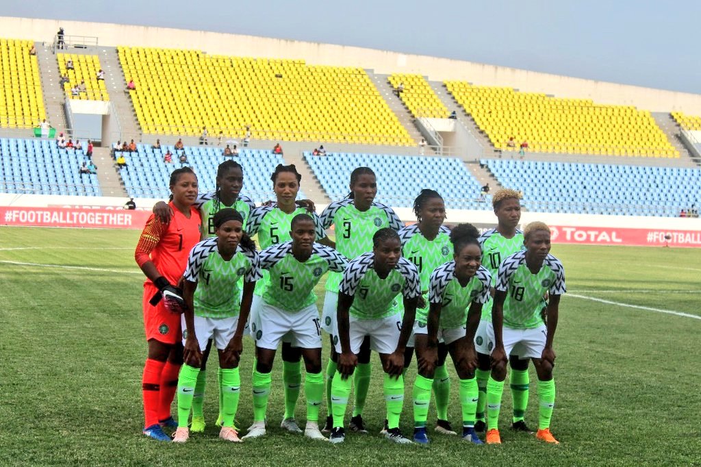 NGSuper_Falcons's tweet photo. 💃💃It's MATCHDAY!  @NGSuper_Falcons take on @Copper_Queens in a Group B tie

⚽️ Nigeria vs Zambia 
🏟 Cape Coast Stadium
⏰ 15:30 (4:30pm in NGA)

Follow us for live updates as we seek #TotalAWCON18 redemption to keep our @FIFAWWC dreams alive

#SoarSuperFalcons #Team9jaStrong https://t.co/oMiYih9lfq