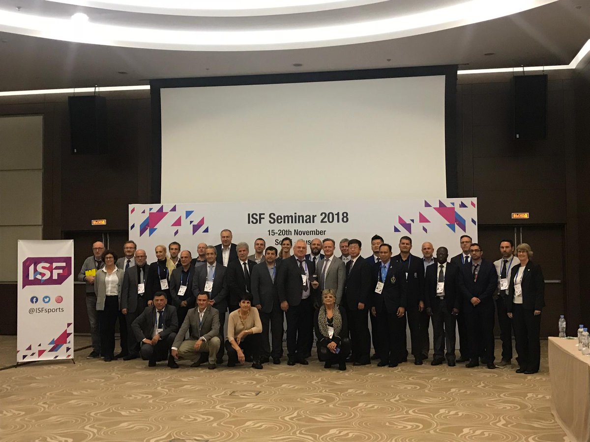 ISFsports's tweet photo. #ISFforum, Sochi, ๐ท๐บ: ISF Executive Committee meeting & ISF seminar were a great success, organized by ISF in coop with ISF member @Unost_Rossii, held in #Russia, 15-20 Nov 2018.
Assessing & discussing ISF events, #Gymnasiade bids, #Vision2030, development & more. #SchoolSport https://t.co/6V5ehlvcn3