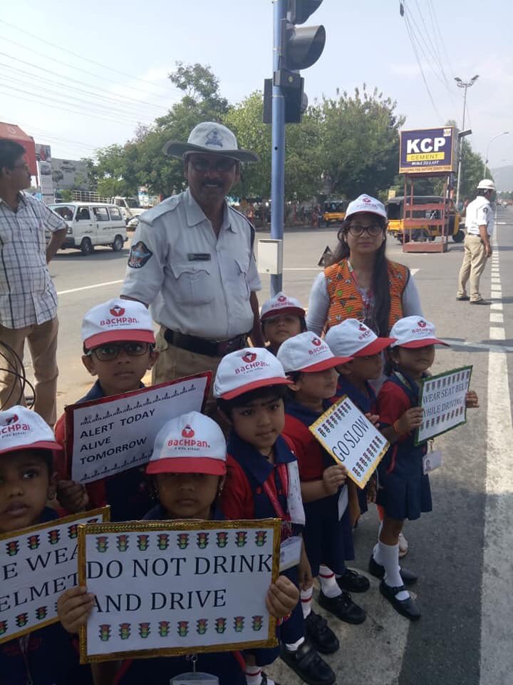 KonnectKid's tweet photo. Teaching kids road safety is a very crucial part of raising the young ones
Bachpan a Play School Muralinagar Visakhapatnam teaching road safety to toddlers and preschoolers 
KidKonnect Appeal Qualiserveis proud to be associated with you.

#Kidkonnect #schoolmanagement #Preschool https://t.co/EIVIbjmJpo