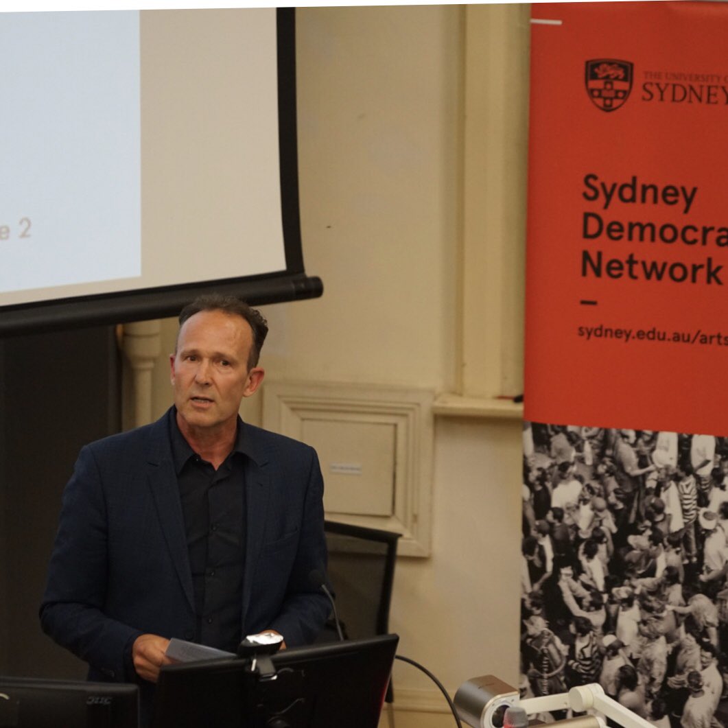 SydneyDemocracy's tweet photo. Full house on a humid Sydney night for #Corporatocracy with @MichaelWestBiz and @ChristineMilne https://t.co/wz8hnkdk5v