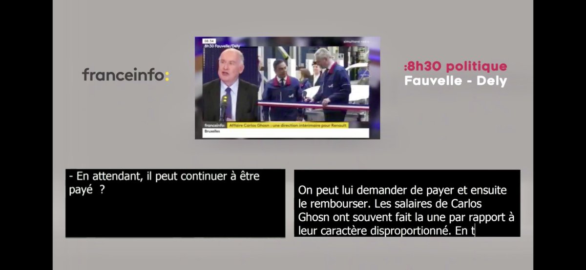 Ce matin, le #8h30politique de <a href="/franceinfo/">franceinfo</a> rendu accessible en direct en double vélotypie : une fenêtre de sous-titrage simultané pour les questions des journalistes, 1 autre pour les réponses de l'invité, sur urlz.fr/8fKG
