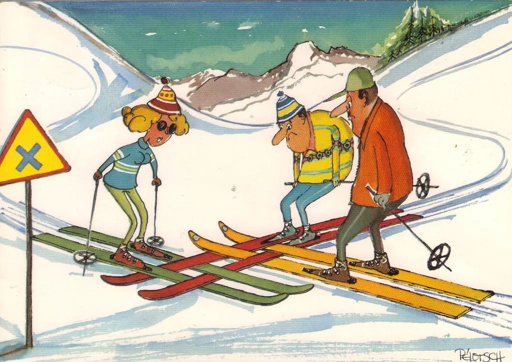 Смешные рисунки лыжников, открытки марта стихах